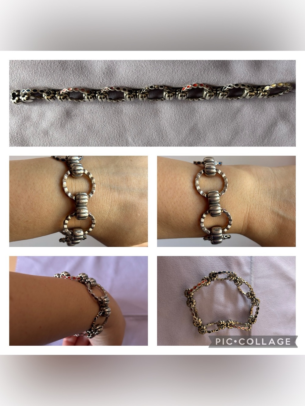 OOAK Rare Retired Pandora Ring Clip Bracelet